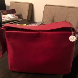 The sak genuine leather red shoulder bag
